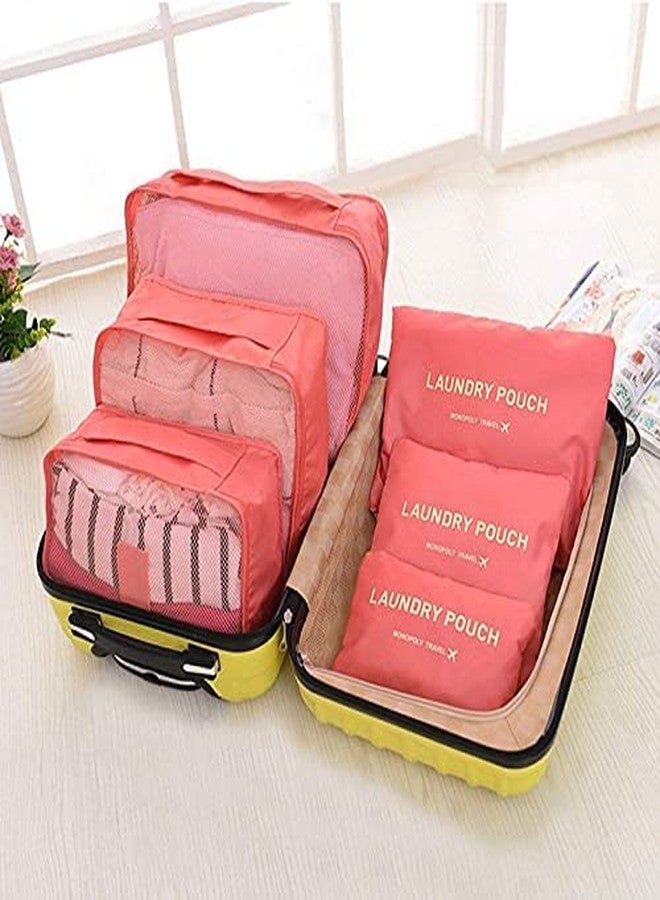Everbuy® Set of 6 Packing Cubes Travel Organizer (Peach) - Image 3